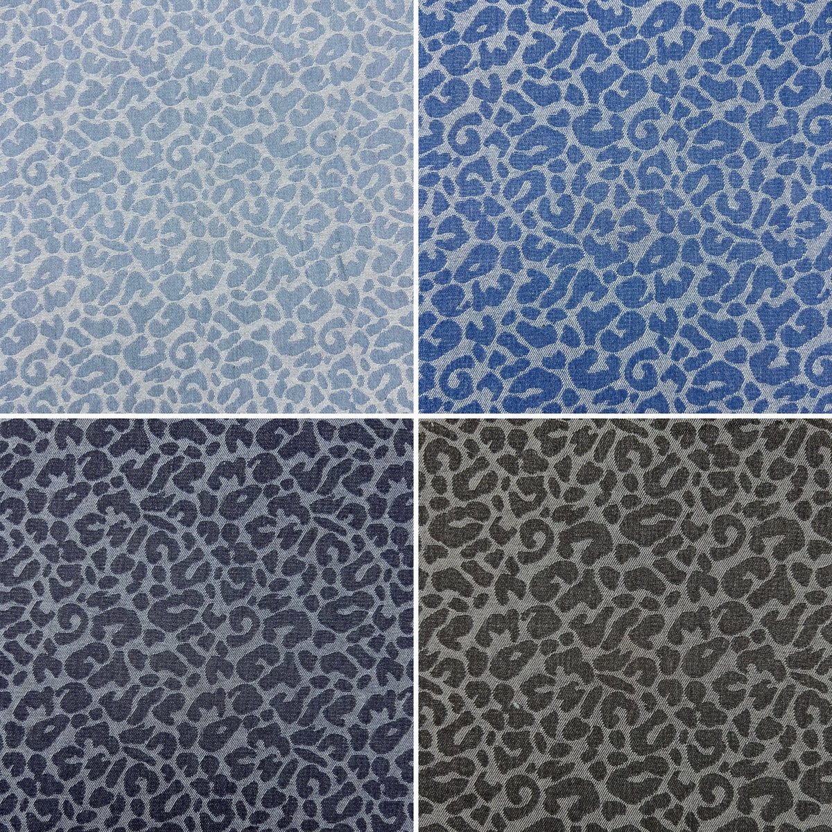 Safari Spots Jacquard Denim Fabric