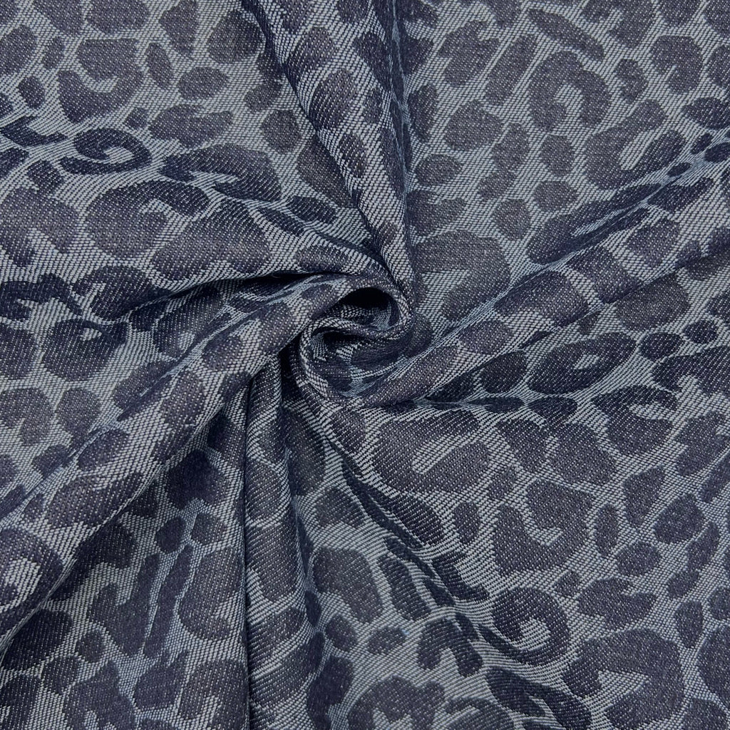 Safari Spots Jacquard Denim Fabric