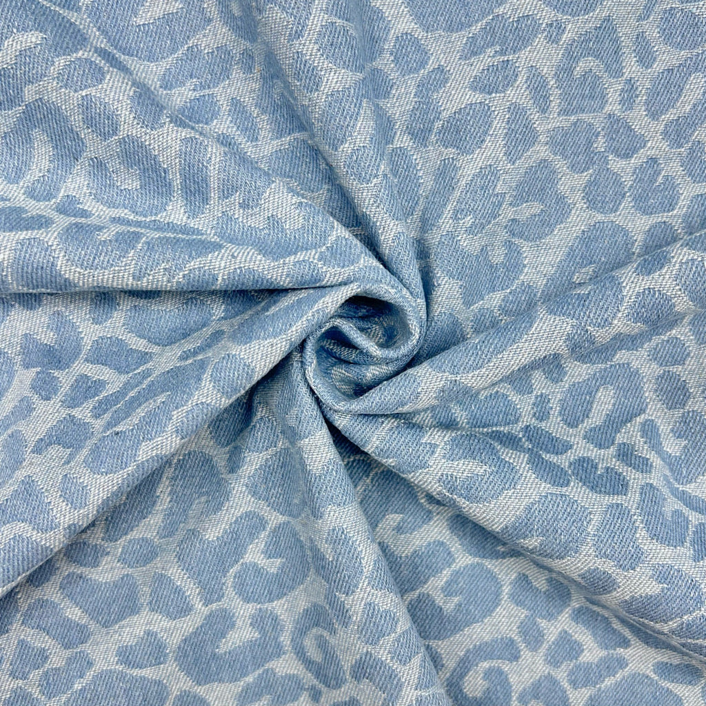 Safari Spots Jacquard Denim Fabric