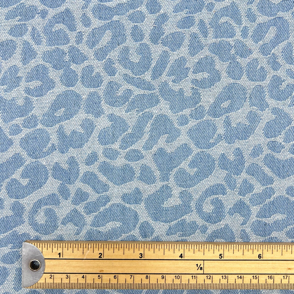 Safari Spots Jacquard Denim Fabric