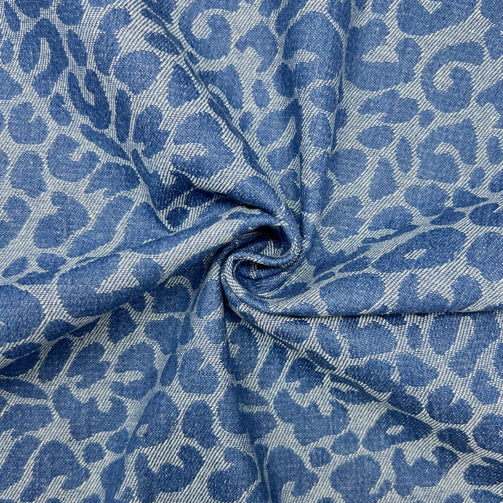 Safari Spots Jacquard Denim Fabric