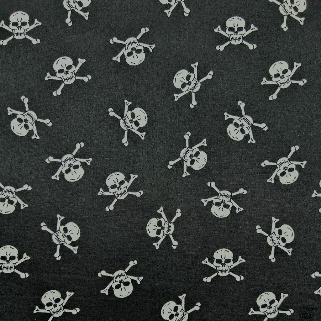Skull Scatter Rose & Hubble Cotton Poplin Fabric