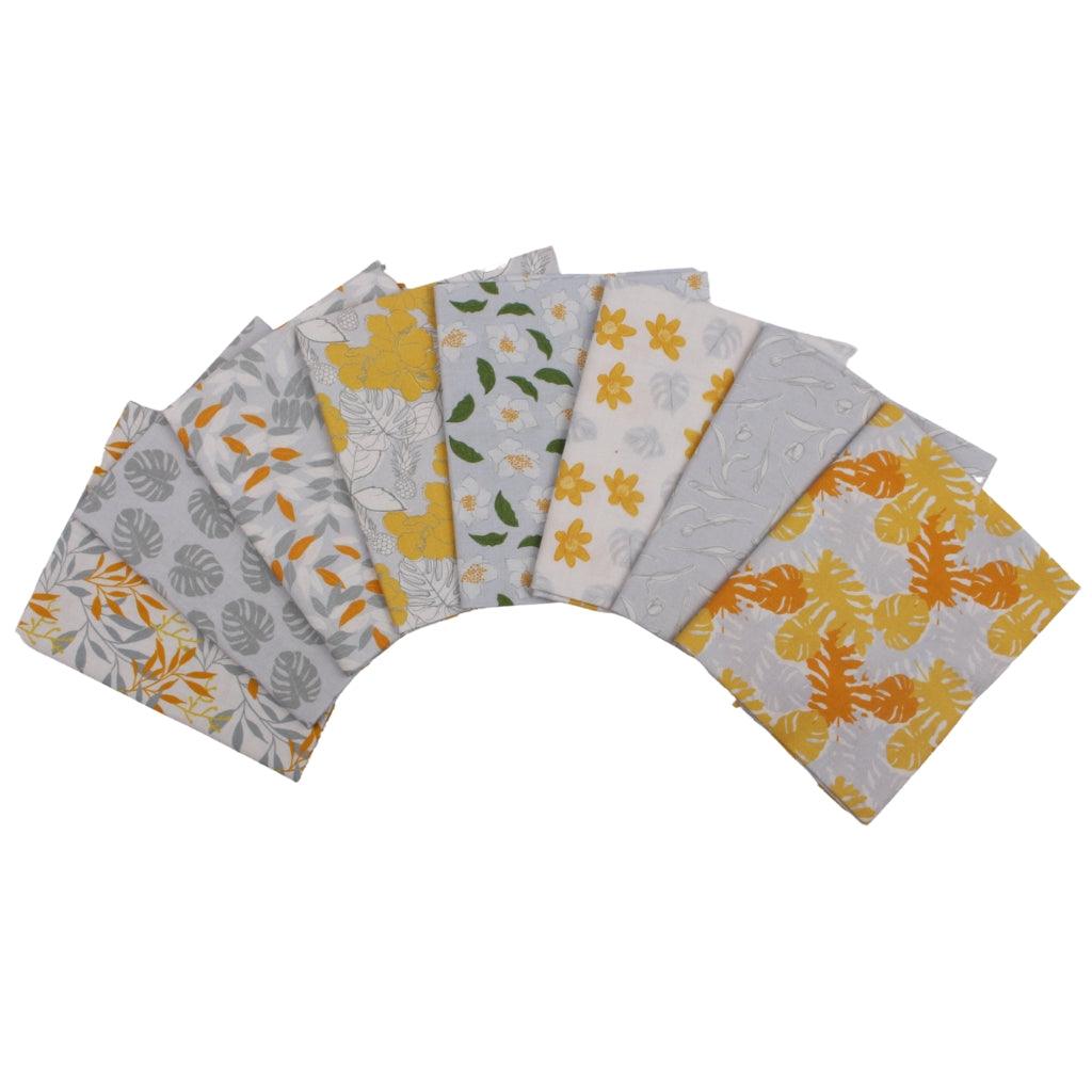 Golden Glow 8 Piece Cotton Fat Quarter Bundle - Pound Fabrics