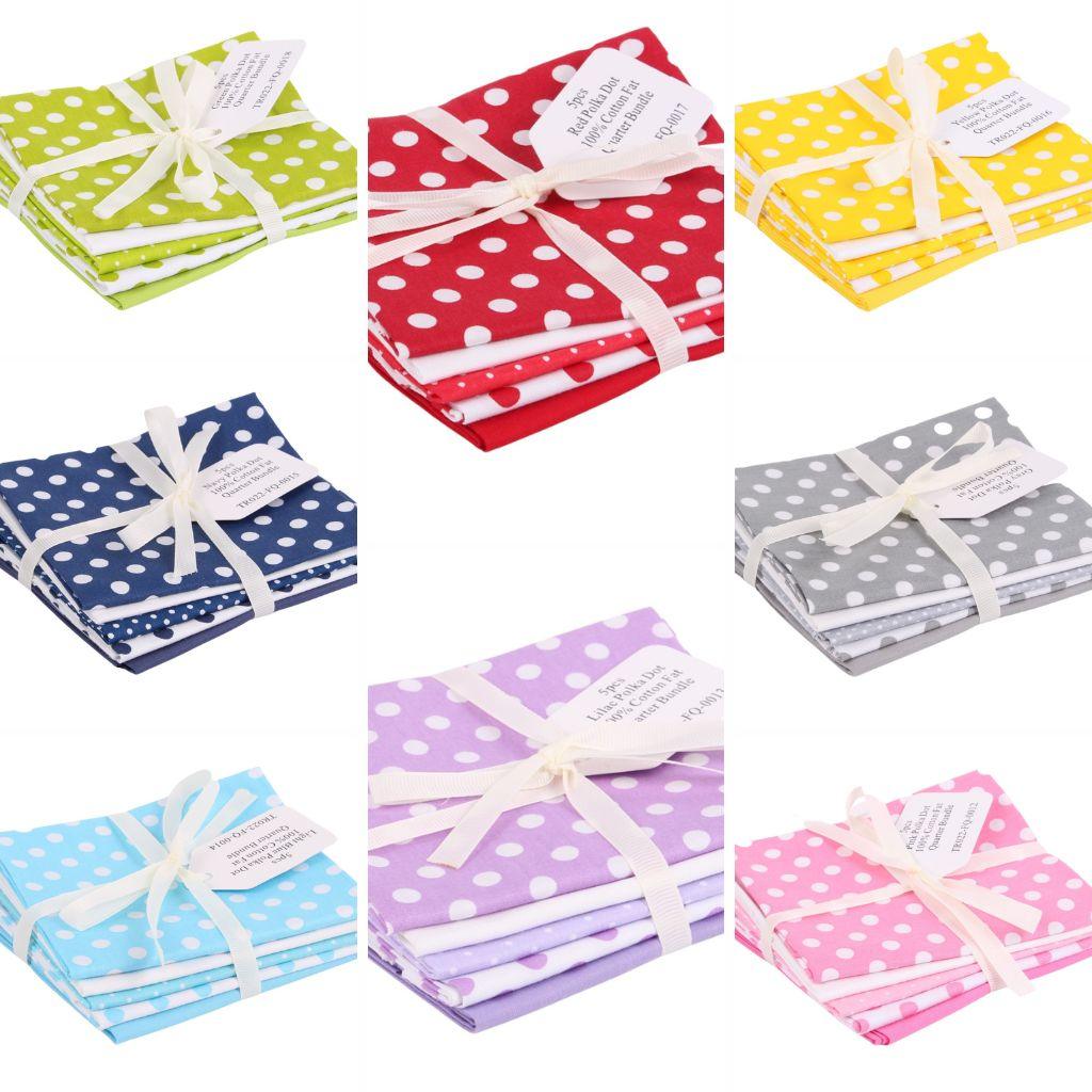 Polka Dot 5 Piece Cotton Fat Quarter Bundle - Pound Fabrics