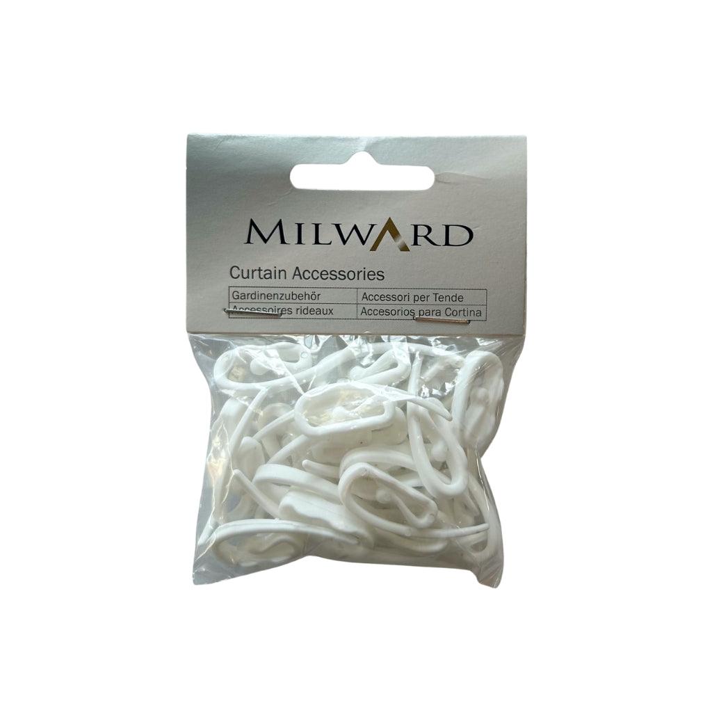 Curtain Hooks - White - Pound Fabrics