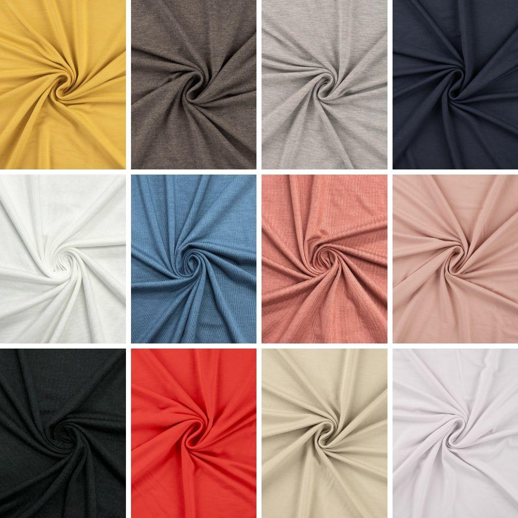 Plain Bamboo Jersey Fabric - Pound Fabrics