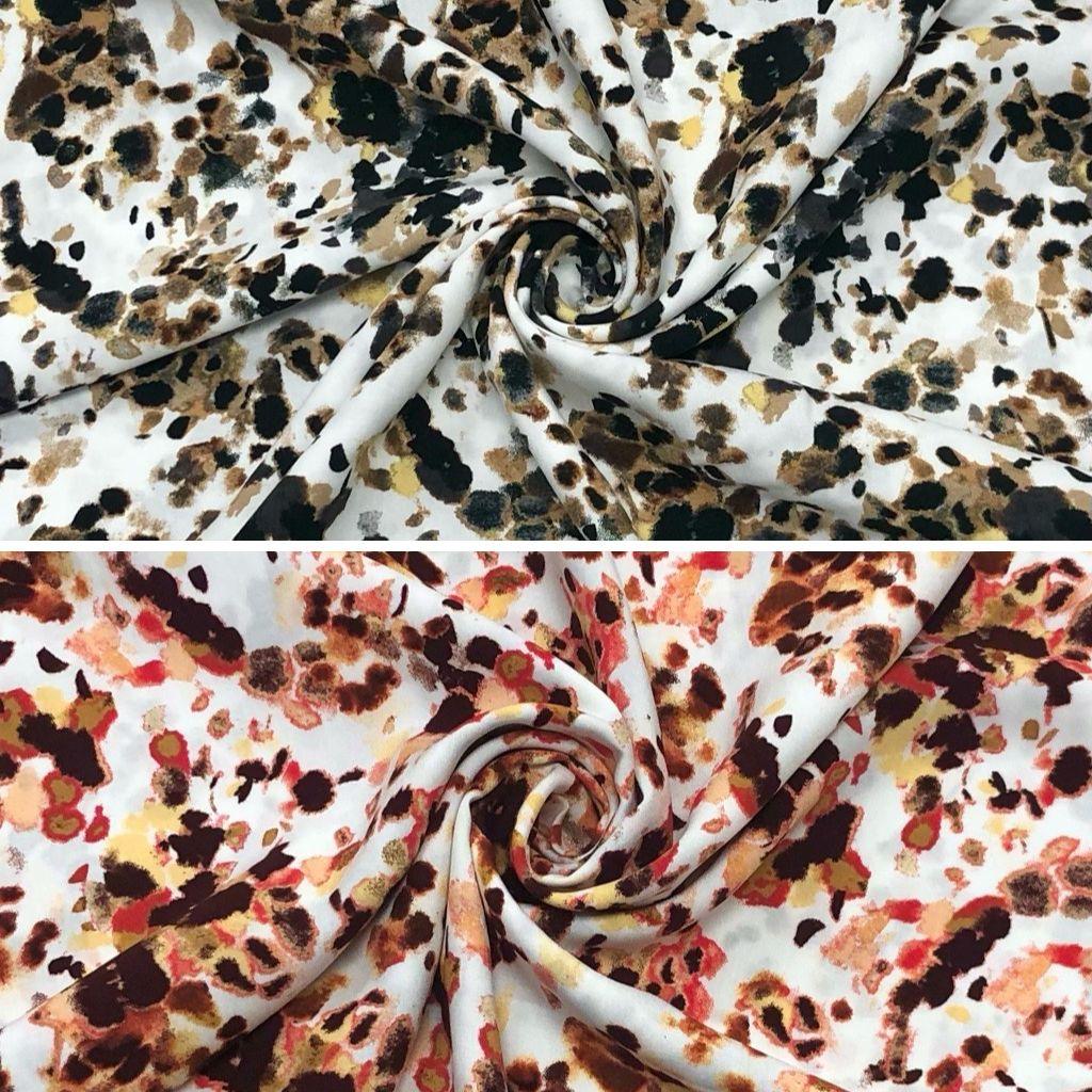 Paint Splatters Viscose Poplin Fabric - Pound Fabrics