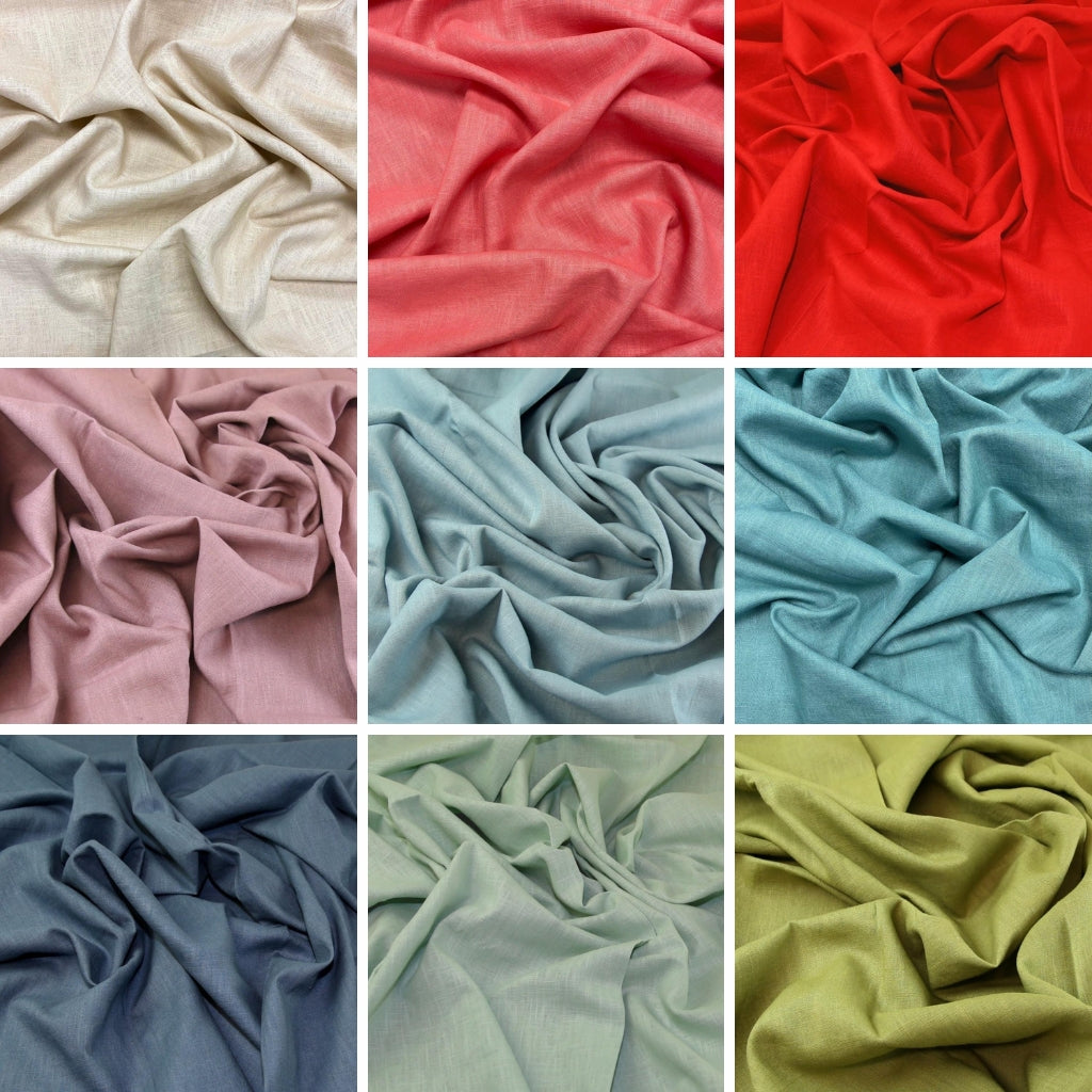 Washed Linen Blend Fabric - Full Bolt - £5 per Metre