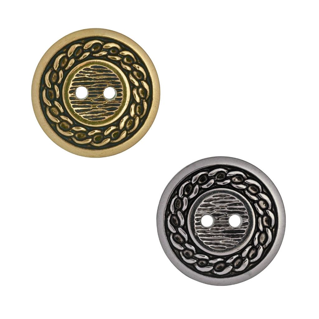 Hemline Chain Design Metal Buttons - Pound Fabrics