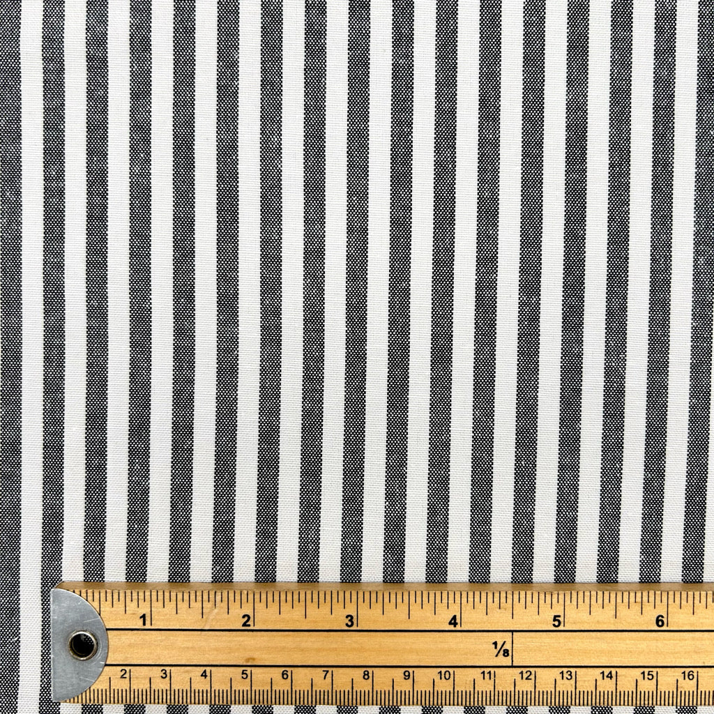 Yarn Dyed Striped Linen Blend Fabric