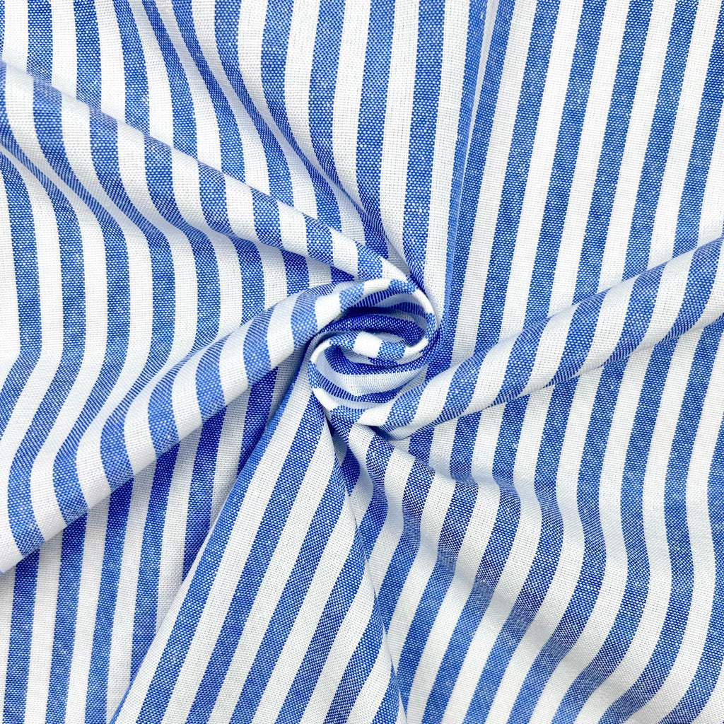 Yarn Dyed Striped Linen Blend Fabric