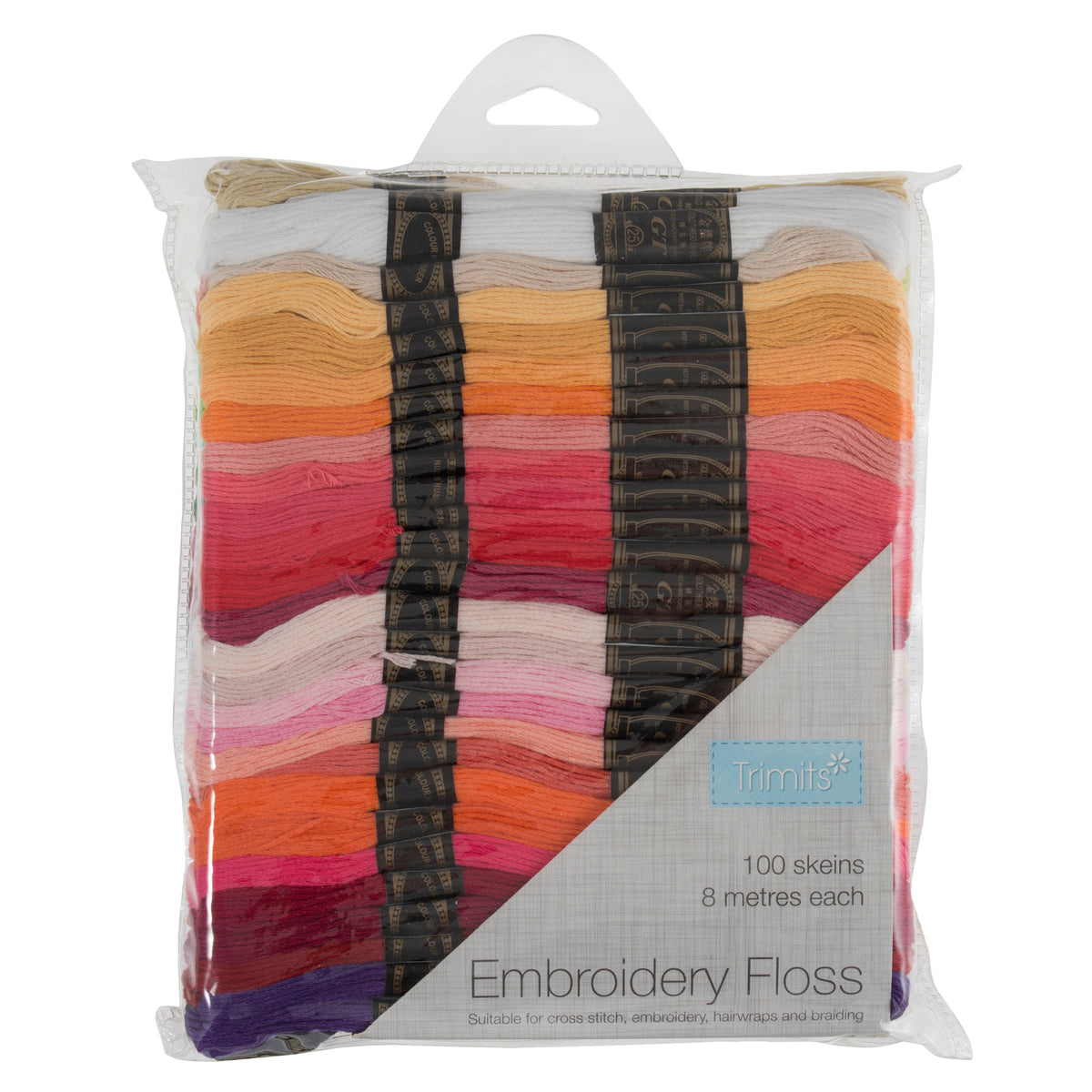 Trimits Embroidery Floss 100% Cotton Thread: All Colours - 100x8m