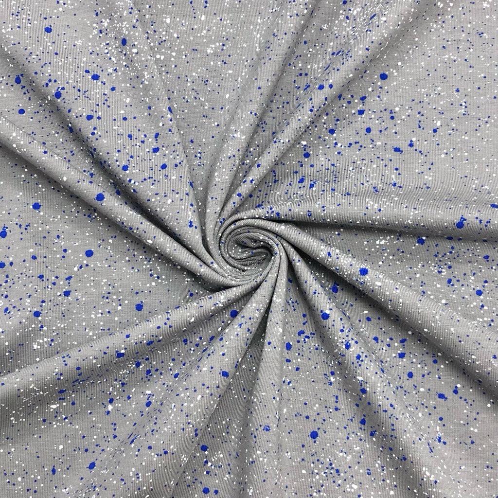 Ink Splatter Cotton Jersey Fabric - Pound Fabrics