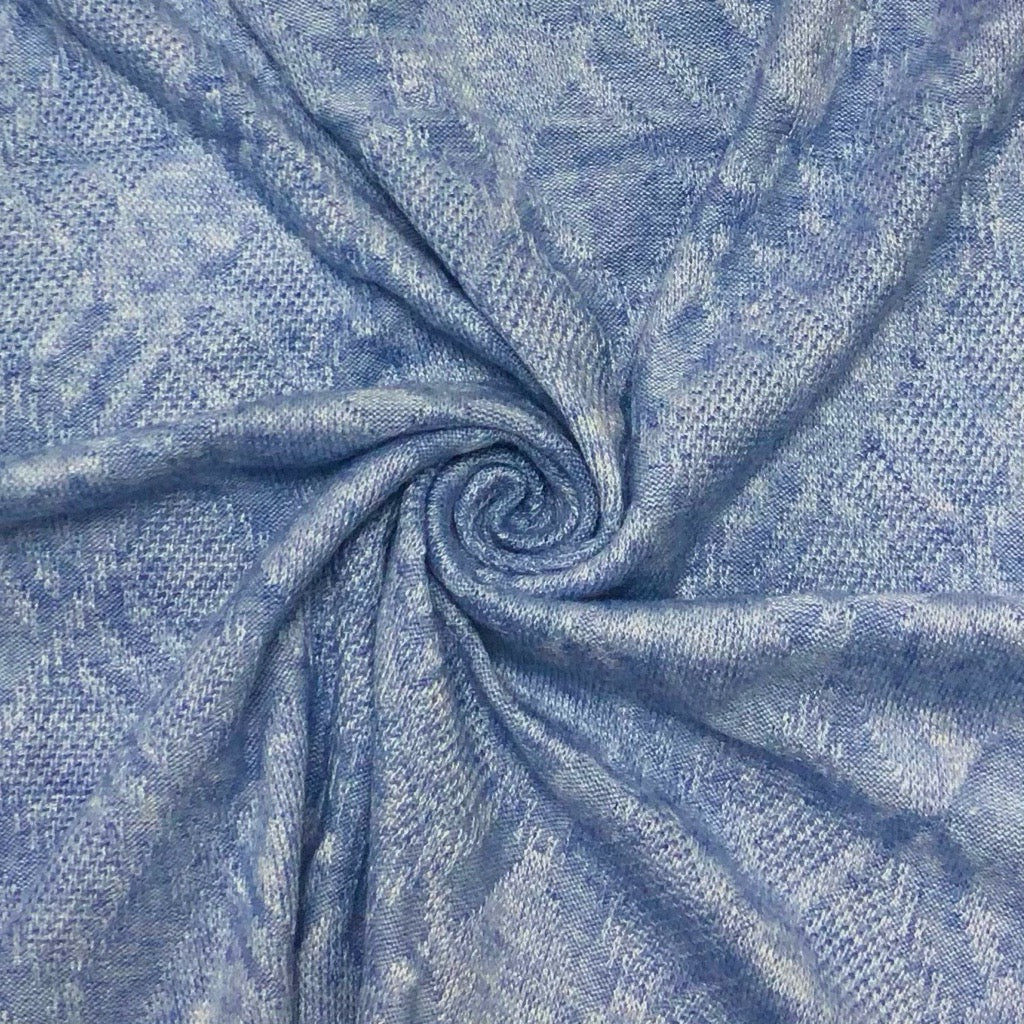 Soft Melange Jacquard Knit Fabric