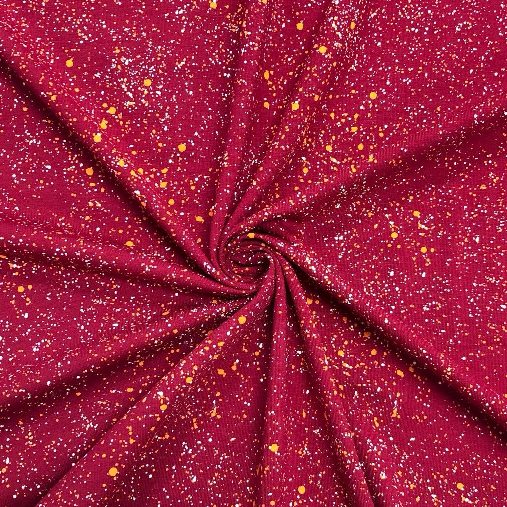 Ink Splatter Cotton Jersey Fabric - Pound Fabrics