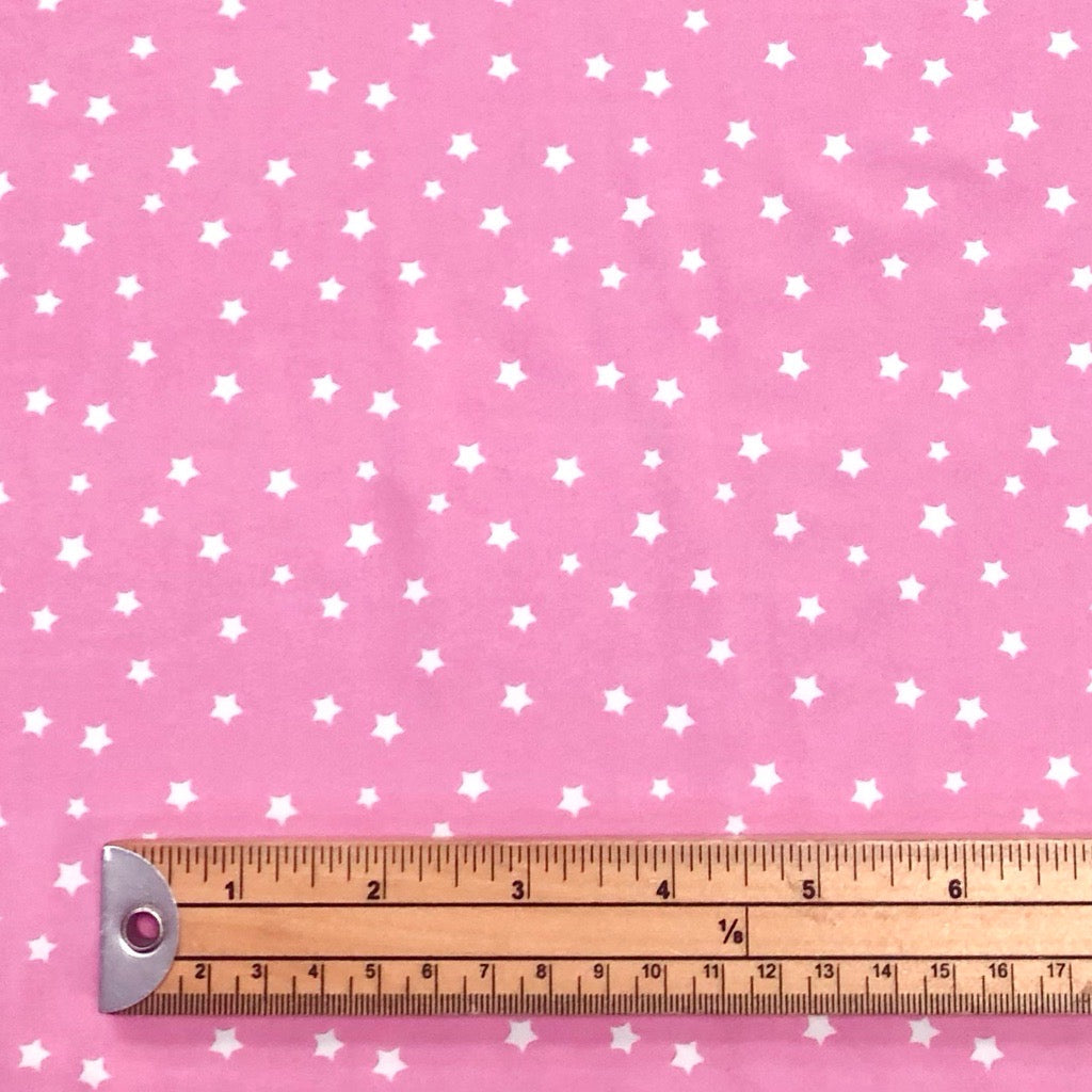 72cm Panel Stars on Pink Lycra Spandex Fabric