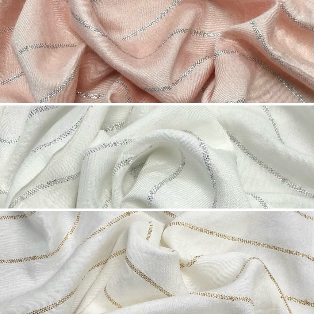 Lurex Stripe Viscose Fabric – Pound Fabrics