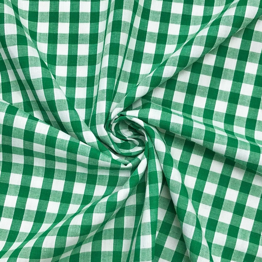 1/4 inch Gingham Polycotton Fabric - Full 30m Roll