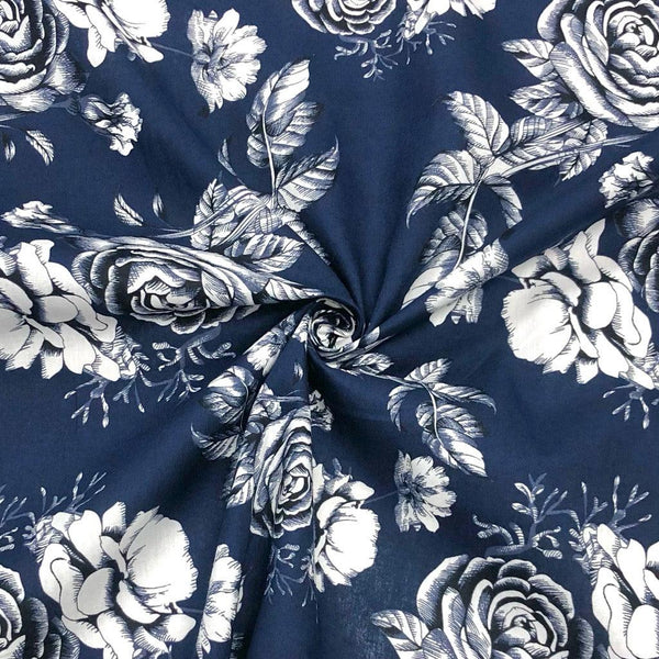 Large Roses Cotton Poplin Fabric – Pound Fabrics