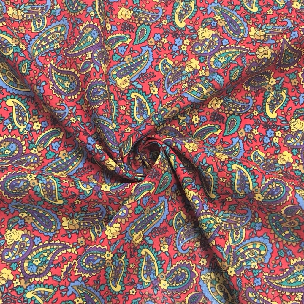 Busy Paisley Cotton Lawn Fabric