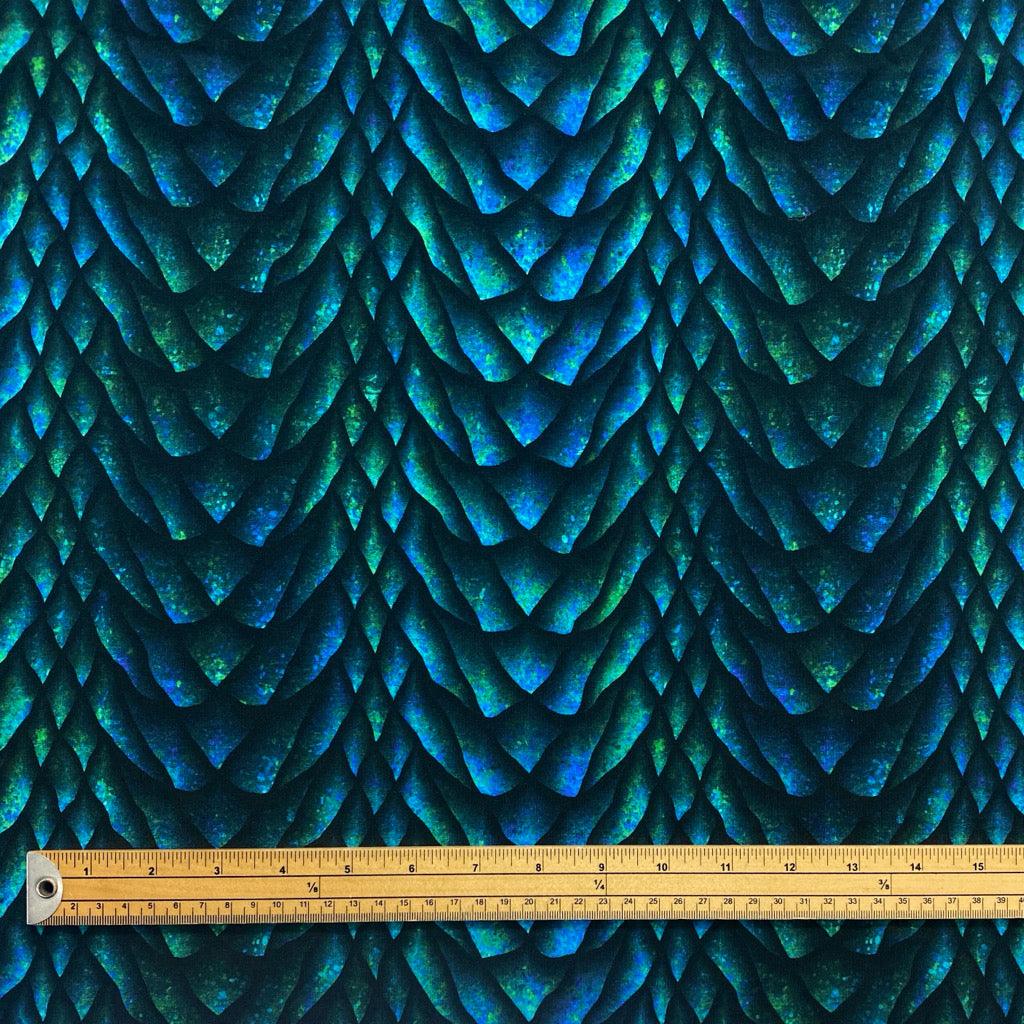 Dragon Scales French Terry Fabric - SECONDS - Pound Fabrics