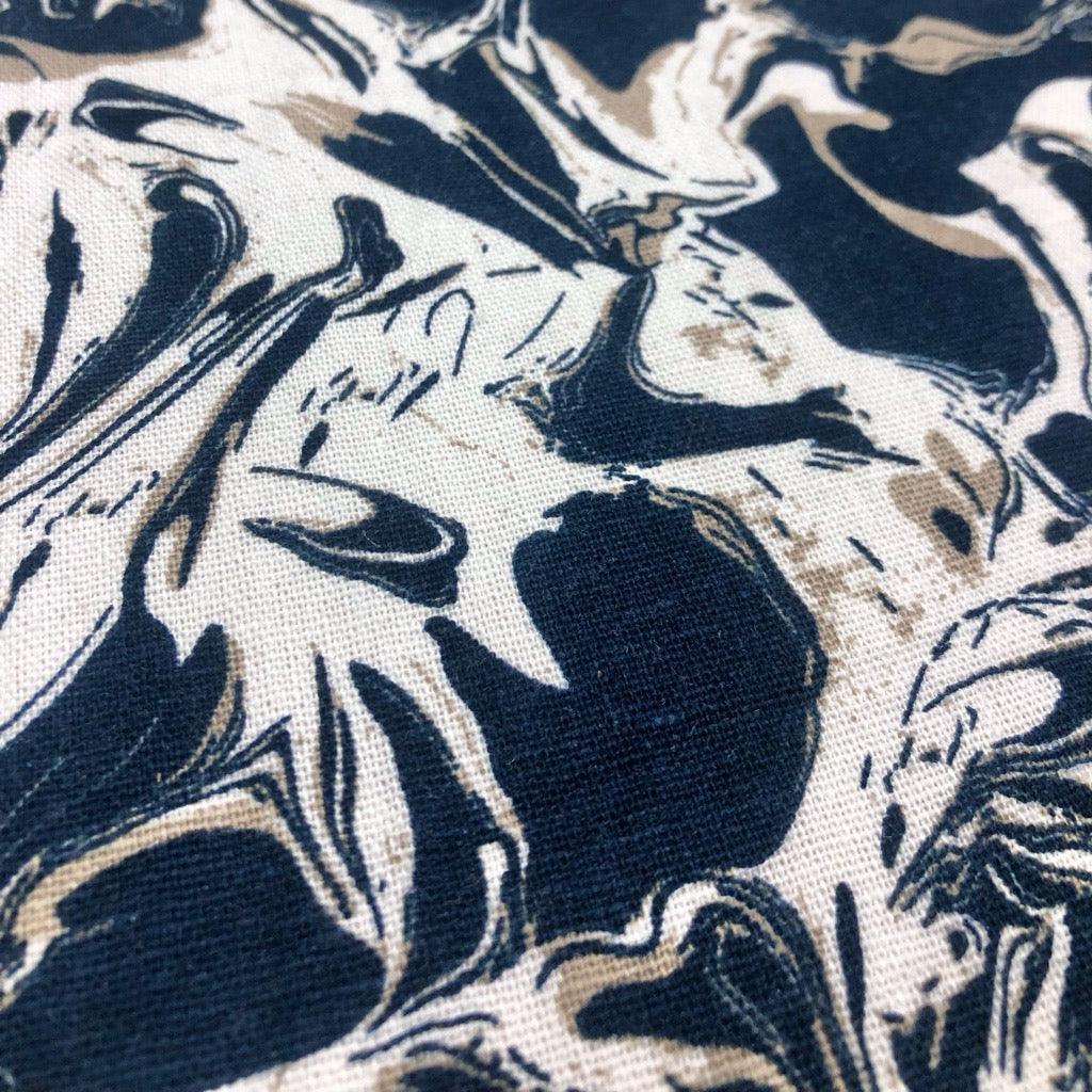 Abstract Prints Linen Viscose Fabric - Pound Fabrics