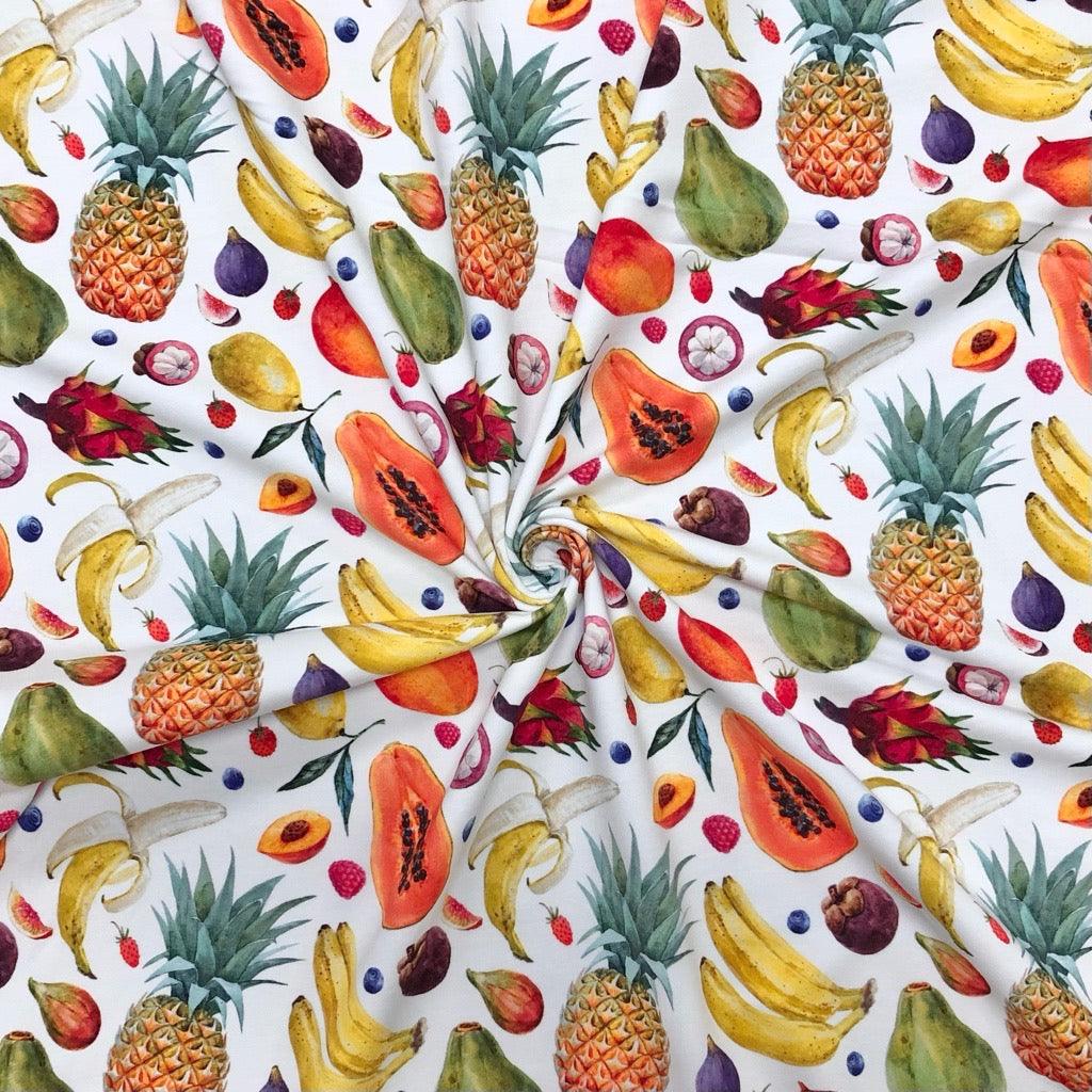 Mix Fruits Digital French Terry Fabric - Pound Fabrics