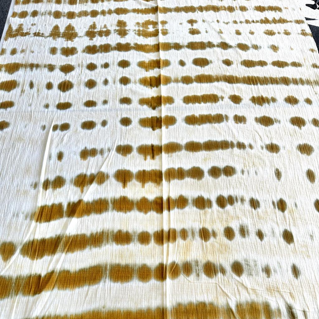 Bronze Tie-Dye on Light Beige Double Gauze Fabric - Seconds - Pound Fabrics