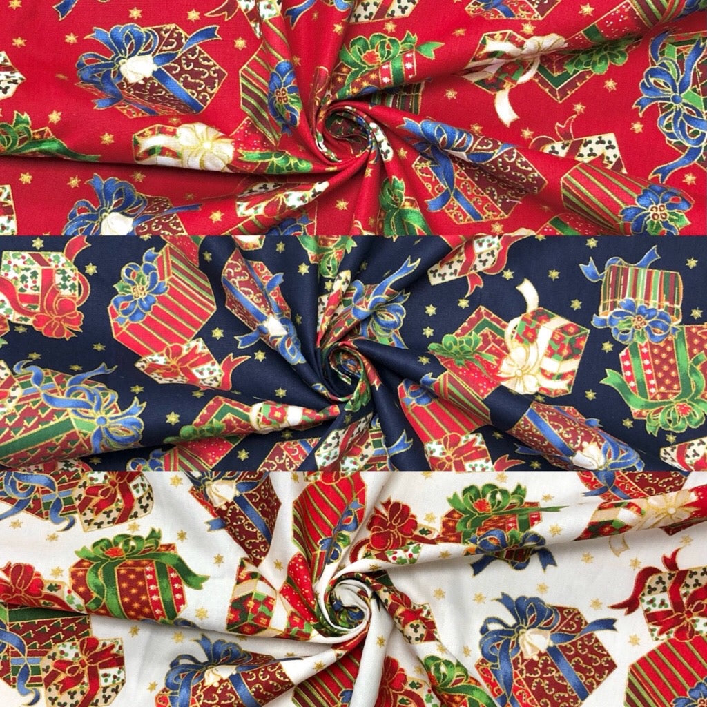 Christmas Presents Cotton Fabric