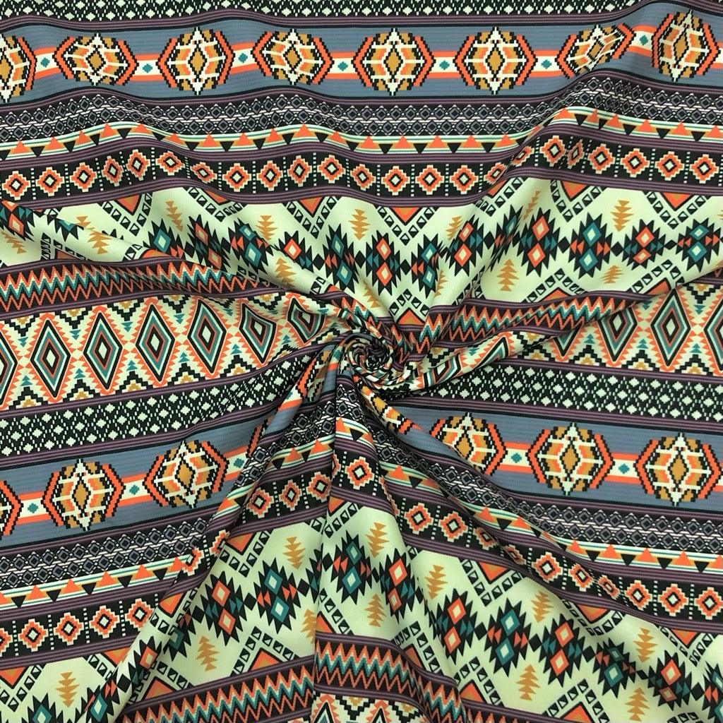 Geometric Lined Cotton-Touch Polyester Fabric - Pound Fabrics