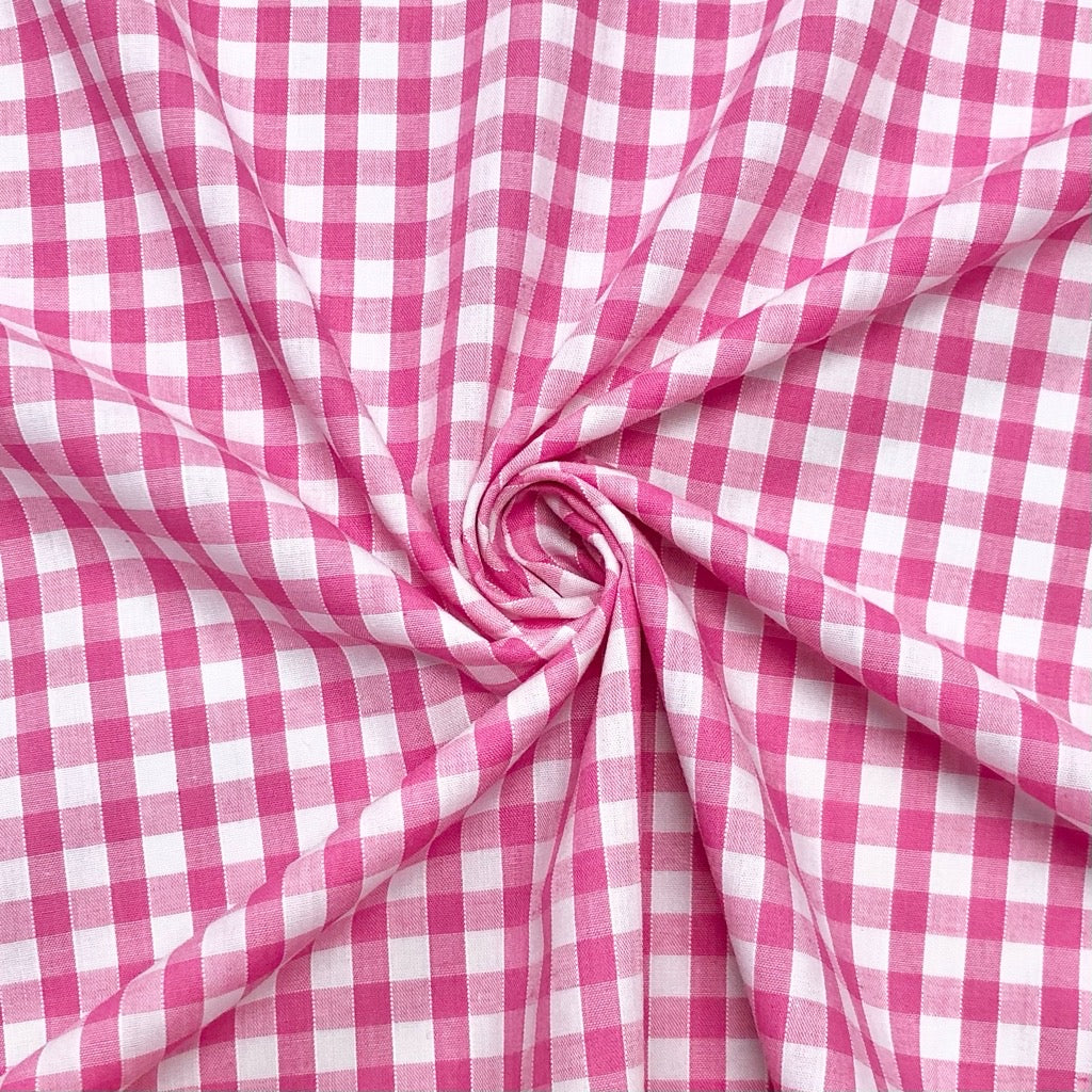 1/4 inch Gingham Polycotton Fabric - Full 30m Roll