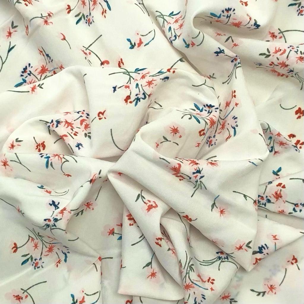 Mini Flowers Stretch Polyester Fabric - Pound Fabrics