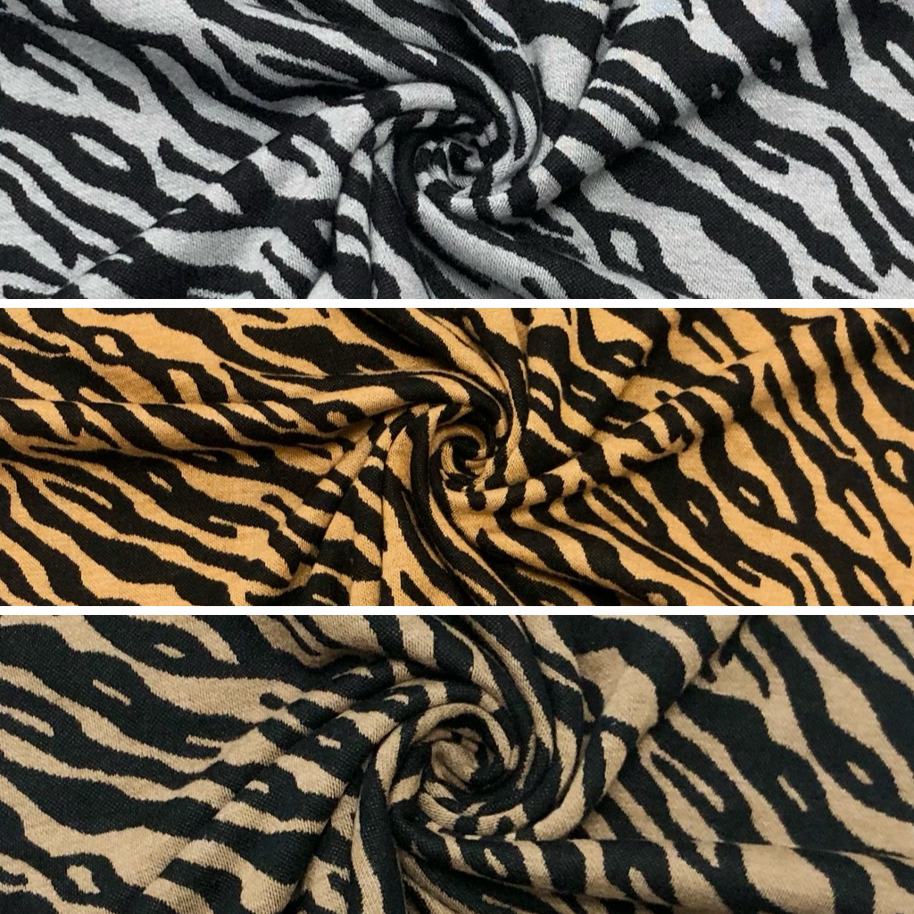 Tiger Stripes Thick Knit Fabric