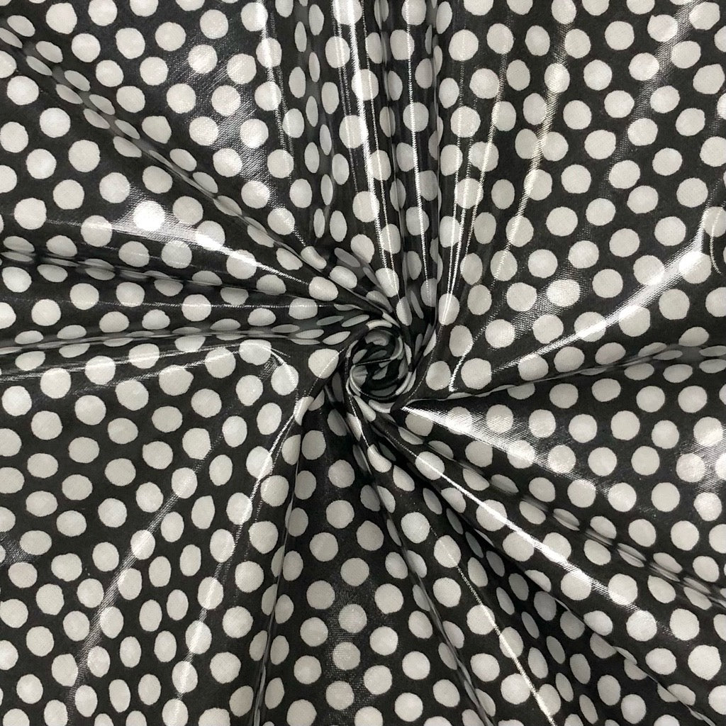 White Spots PVC Coated Cotton Fabric