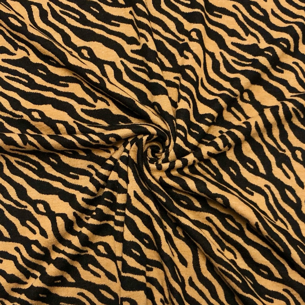 Tiger Stripes Thick Knit Fabric