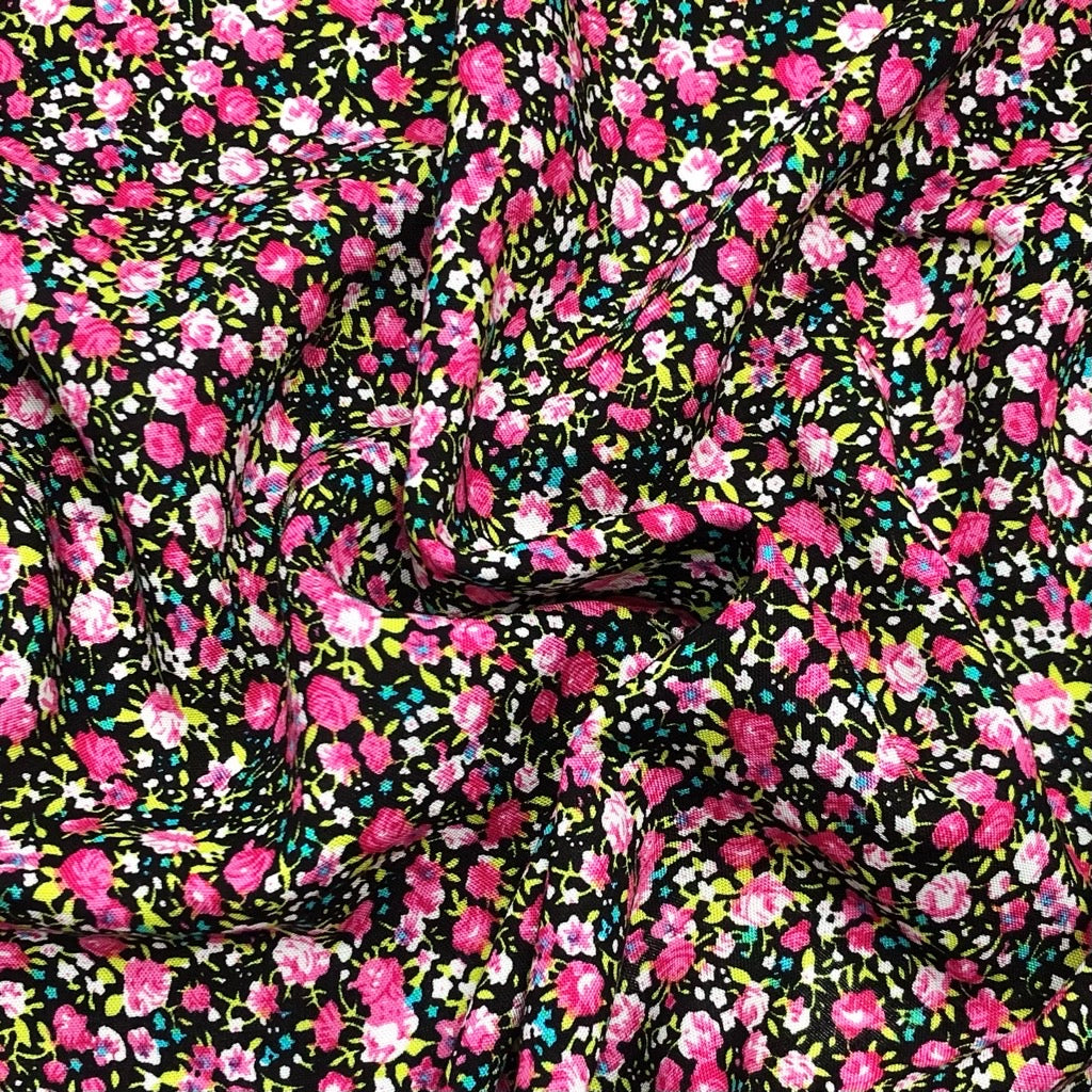 Flower Paradise Viscose Challis Fabric