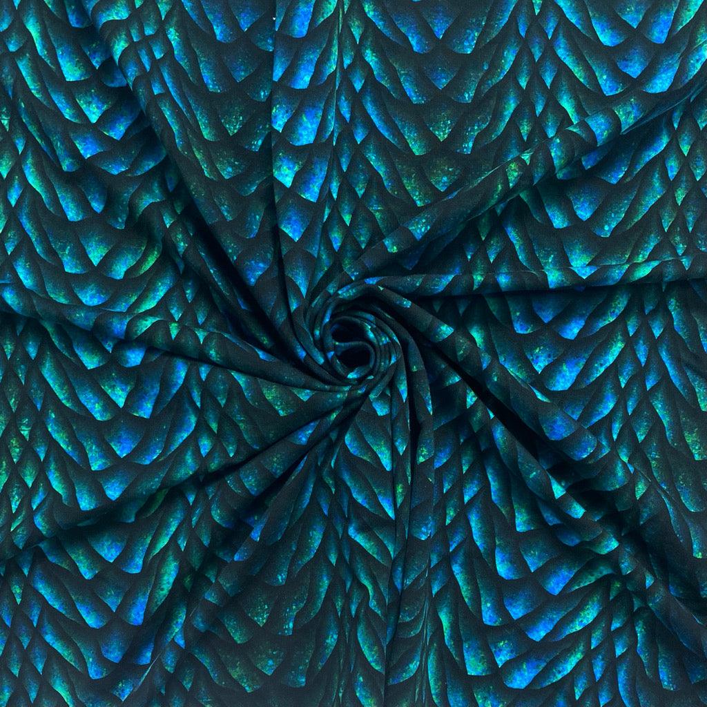 Dragon Scales French Terry Fabric - SECONDS - Pound Fabrics