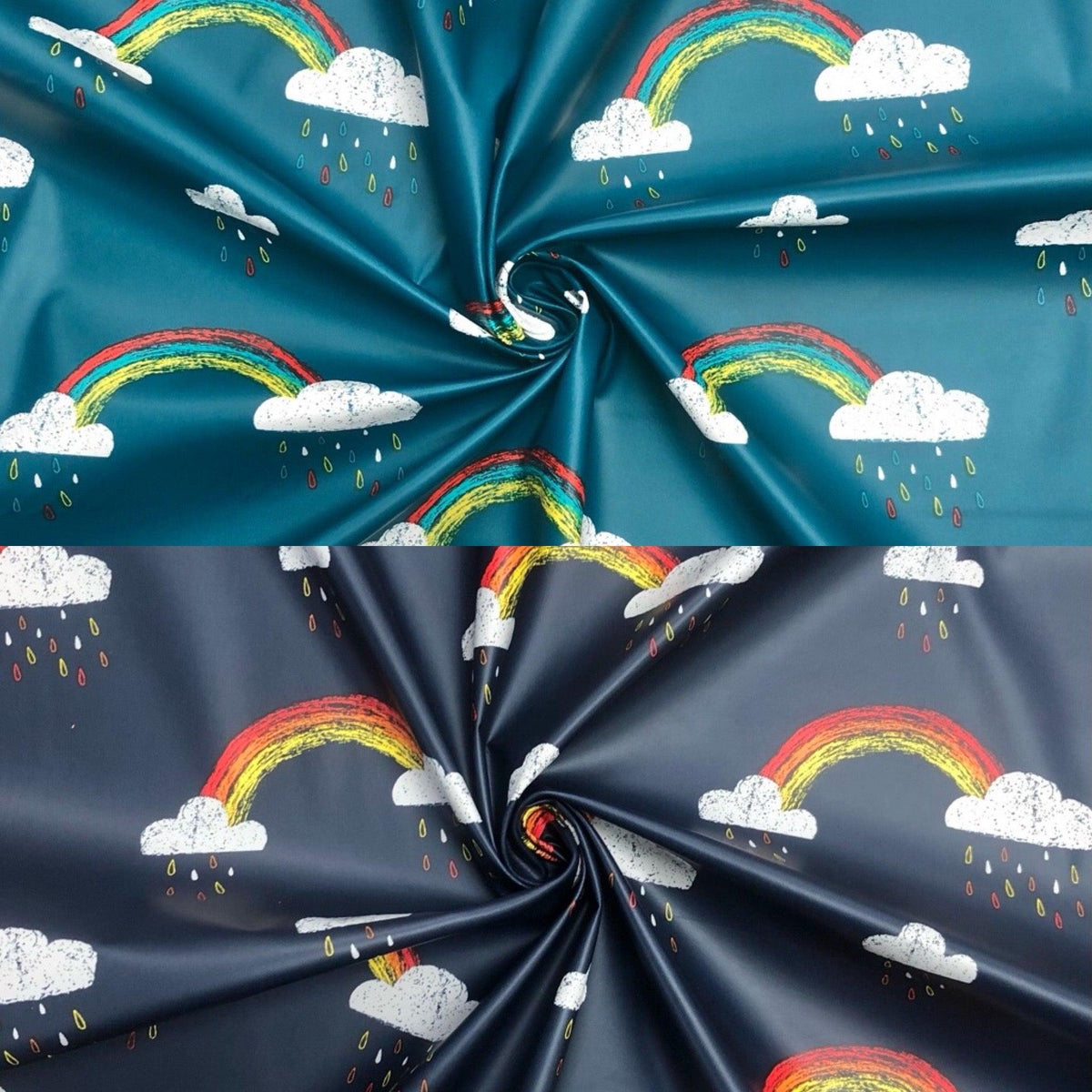 Rainbows Water Repellent Raincoat Fabric - Pound Fabrics