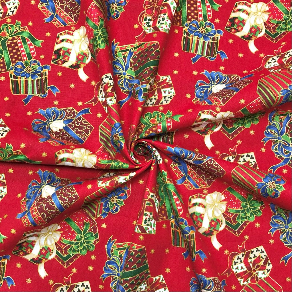 Christmas Presents Cotton Fabric