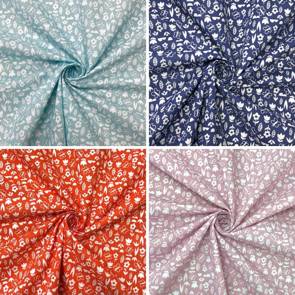 Flower Meadow Polycotton Fabric - Pound Fabrics
