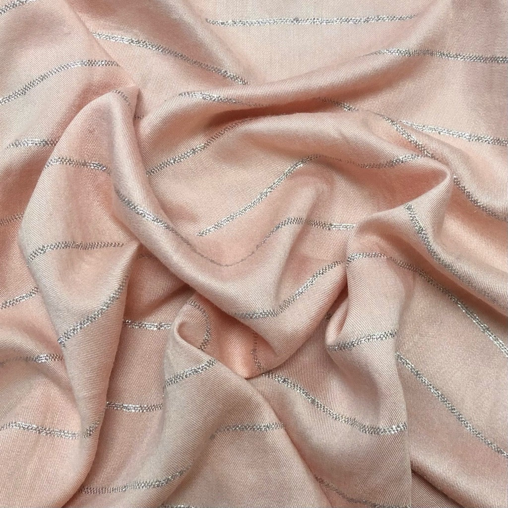 Lurex Stripe Viscose Fabric