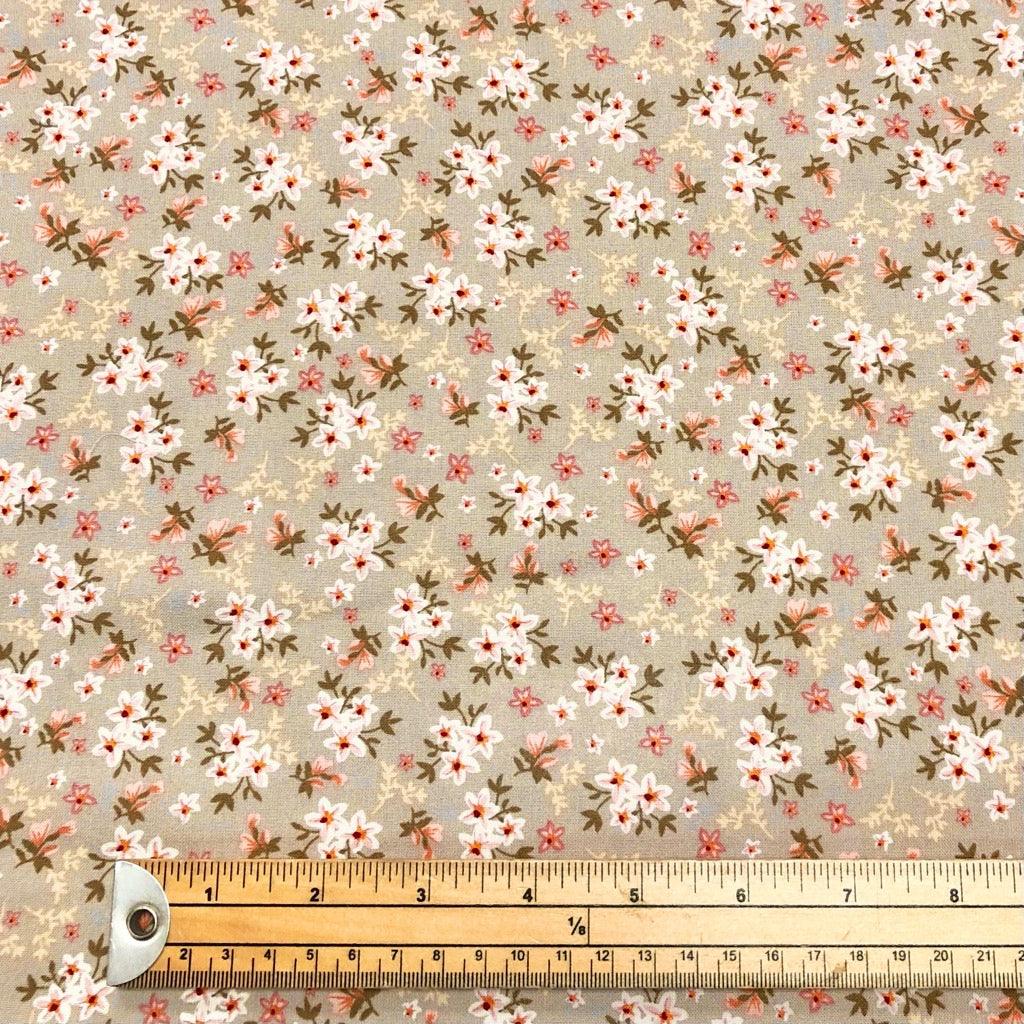 Elegant Floral Viscose Challis Fabric - Pound Fabrics