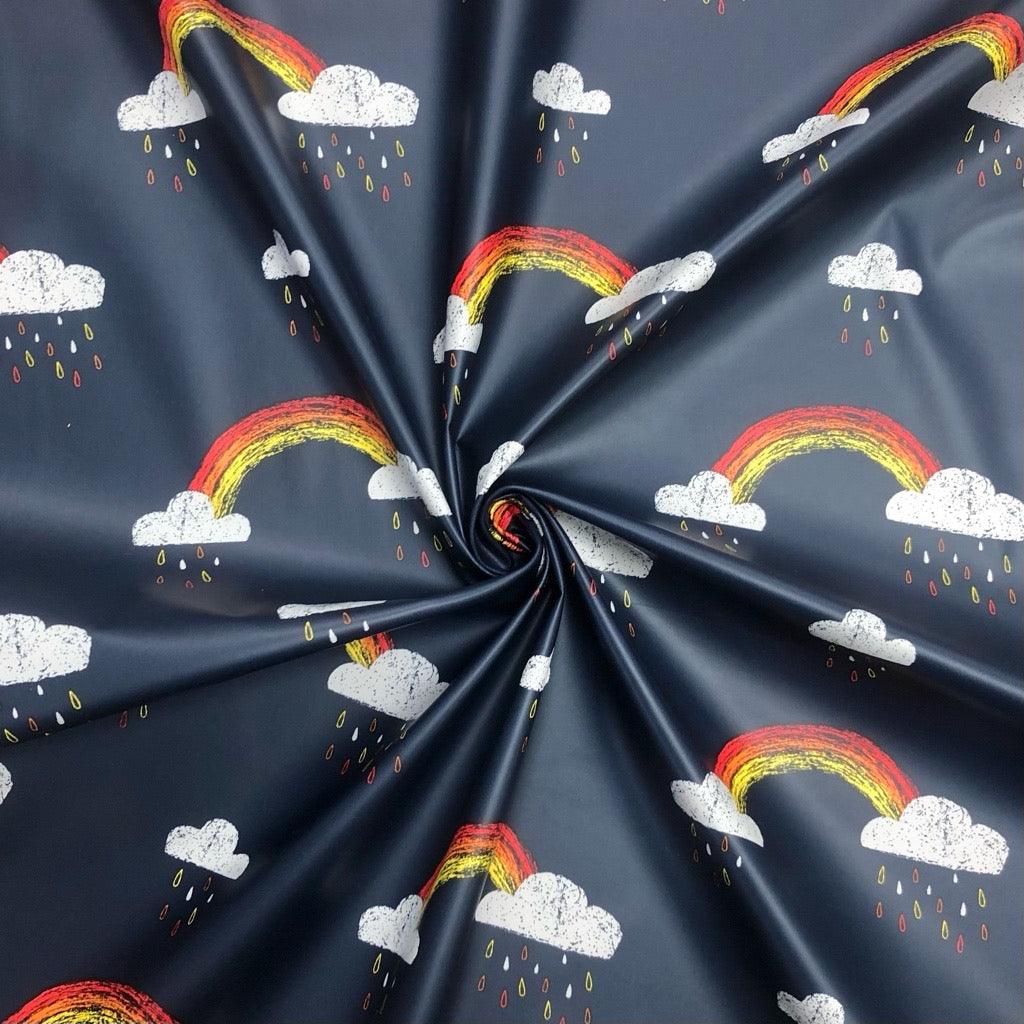 Rainbows Water Repellent Raincoat Fabric - Pound Fabrics