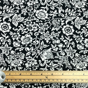 Buncha Bloomin Black 100% Floral Print Cotton
