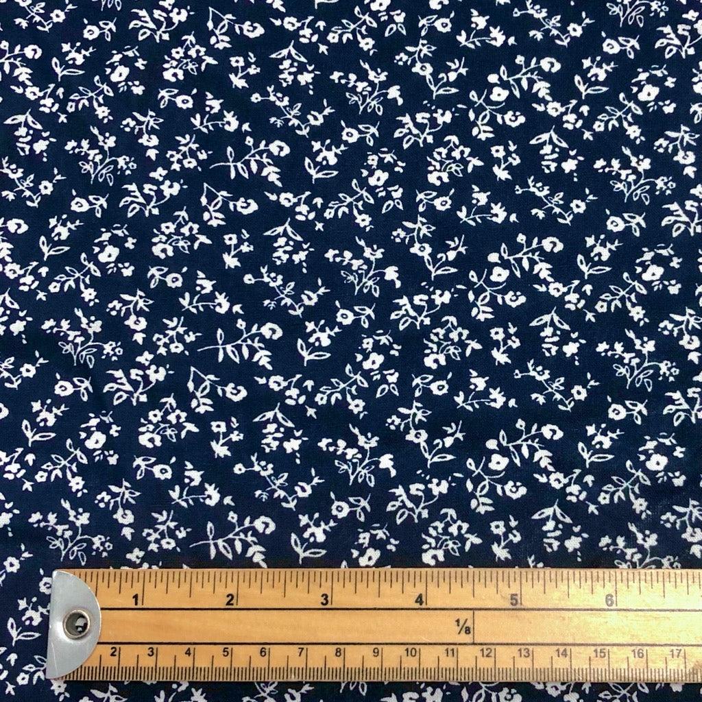 Mini Delicate Floral Viscose Challis Fabric - Pound Fabrics