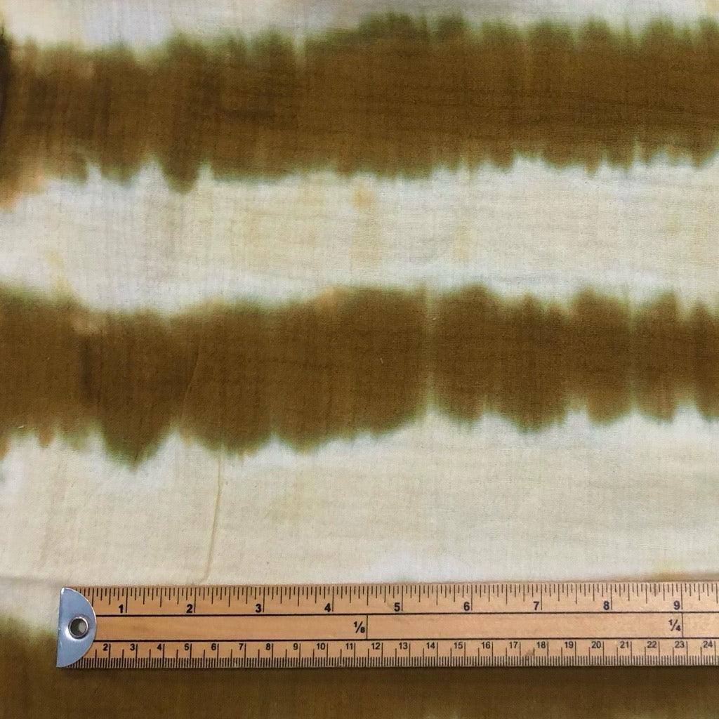 Bronze Tie-Dye on Light Beige Double Gauze Fabric - Seconds - Pound Fabrics