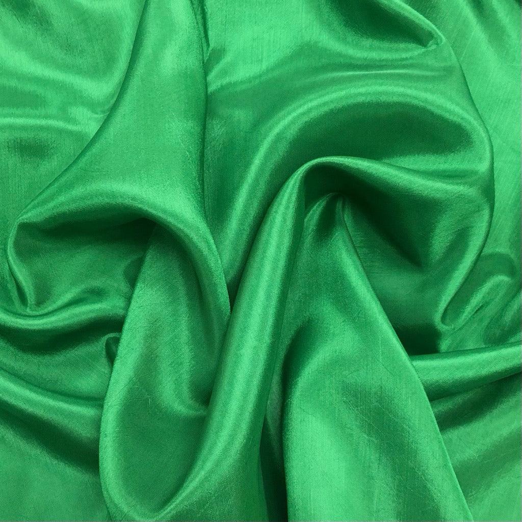 Plain Green Polyester Lining Fabric - 3m Pre-cut - Pound Fabrics