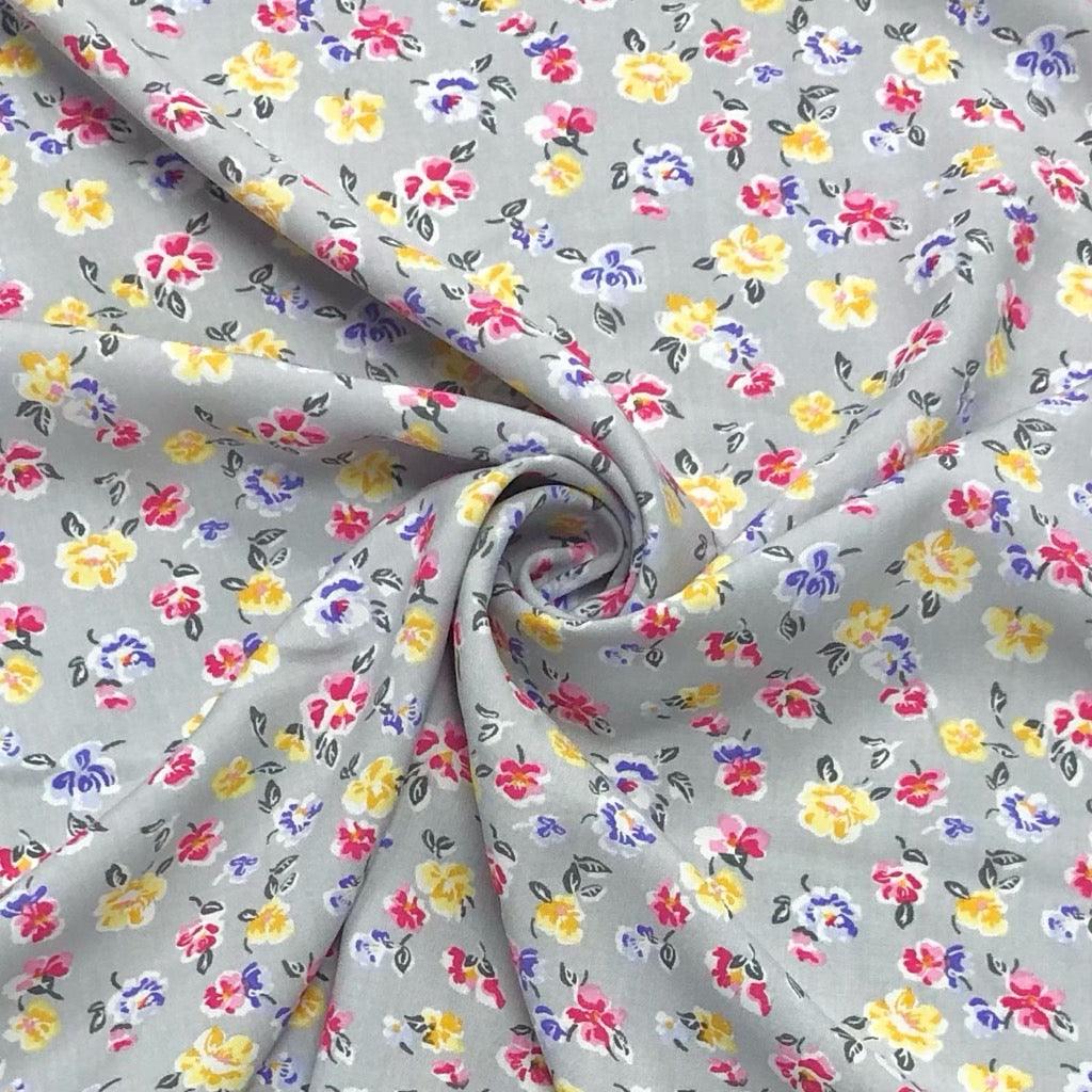 Arty Floral Viscose Poplin Fabric – Pound Fabrics