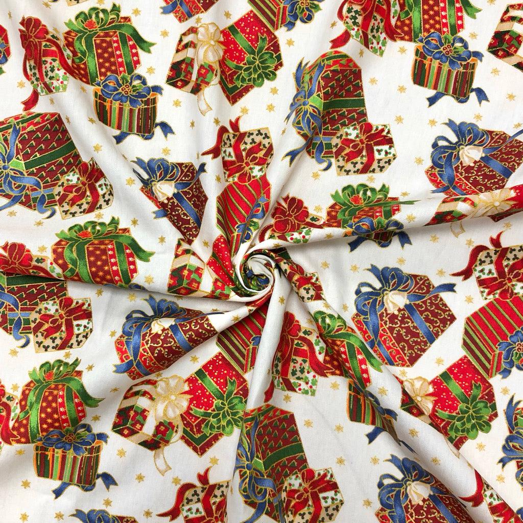 Christmas Presents Cotton Fabric - Pound Fabrics