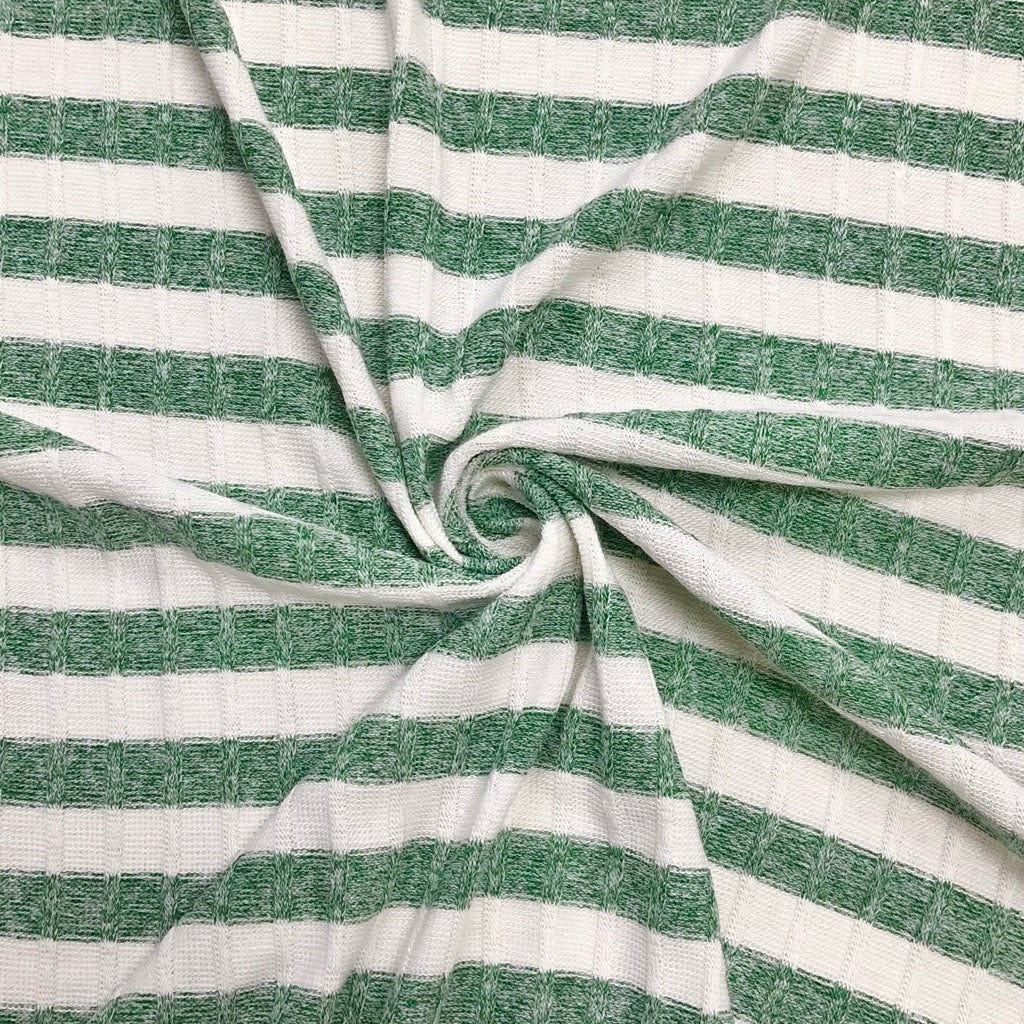 Striped Rib Knit Fabric